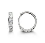 Load image into Gallery viewer, Kid's 14K White Gold Round Huggie Earrings
Collection: Baby