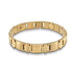 Load image into Gallery viewer, Gold Stainless Steel Fancy Link Bracelet 
Length: 8" + 0.5"