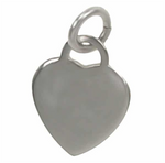 Load image into Gallery viewer, Sterling Silver White Polished Heart Pendant 
Length: 20mm x 15mm