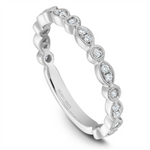 Load image into Gallery viewer, Lady's White Gold Floral Vintage Diamonds Band
Diamond Shape: Round