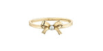 Load image into Gallery viewer, 10K Yellow Gold Bow Pearl Ring