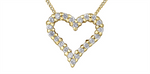 Load image into Gallery viewer, 10K Yellow Gold Diamonds Heart Polished Pendant Necklace
PENDANT
T