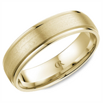Load image into Gallery viewer, Men's 10K Yellow Gold Stepped Down Edges Band with Satin Finish
Top