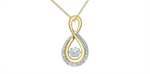 Load image into Gallery viewer, 14K White & Yellow Gold Lab Diamond Infinity Polished Dancing Stone Pe