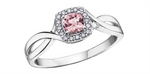 Load image into Gallery viewer, 10K White Gold Halo Tourmaline and Diamonds Ring
Primary Stone: Cushi