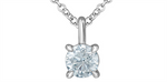Load image into Gallery viewer, 14K White Gold Lab Diamond Pendant Necklace
