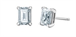 Load image into Gallery viewer, 14K White Gold Lab Diamonds Stud Earrings
Total Diamonds: 2.1cttw VVS