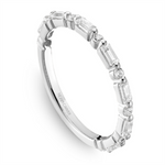 Load image into Gallery viewer, Lady's White Gold Prong Set Diamonds Band
Diamond Shape: Baguette, Round