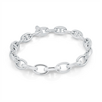 Load image into Gallery viewer, White Stainless Steel Marine Bracelet 
Length: 8"
Width: 9mm
Finish