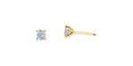 Load image into Gallery viewer, 14K Yellow Gold Lab Diamonds Stud Earrings