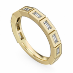 Load image into Gallery viewer, Lady's Yellow Gold Bezel Set Diamonds Band
Diamond Shape: Baguette