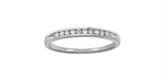 Load image into Gallery viewer, Lady's 10K White Gold Channel Set Diamonds Band
Diamond Shape: Round