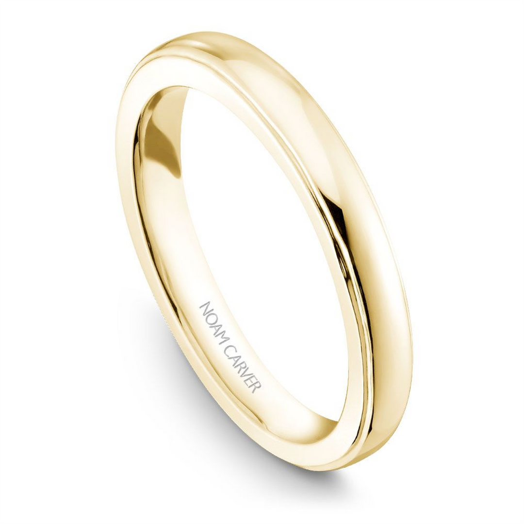 Lady's Yellow Gold Stepped Down Edges Band
Finish: Polished 
Top Wid