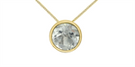 Load image into Gallery viewer, 10K Yellow Gold Round Polished White Topaz Pendant Necklace
PENDANT
