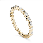 Load image into Gallery viewer, Lady's Yellow Gold Prong Set Diamonds Band
Diamond Shape: Marquise, R