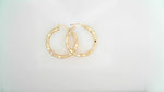 Load image into Gallery viewer, Kid's 10K Yellow Gold Round Diamond Cut Medium Hoop Earrings