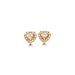 Load image into Gallery viewer, Kid's 14K Yellow Gold Heart Stud Earrings
Collection: Lovies