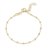 Load image into Gallery viewer, Yellow Sterling Silver Bead Bracelet
Top Width: 1mm
Length: 6.5" +
