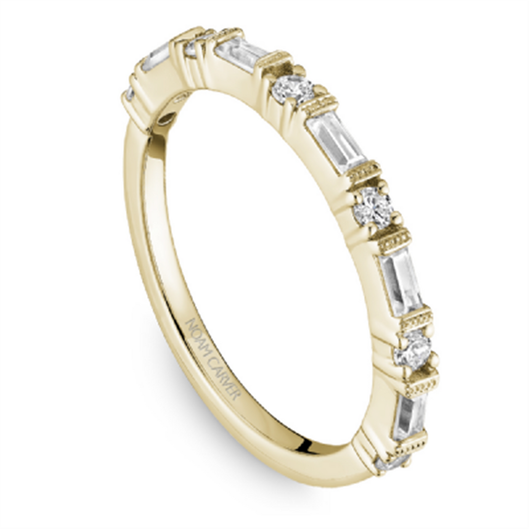 Lady's Yellow Gold Vintage Diamonds Band
Diamond Shape: Baguette, Round