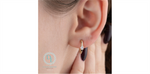 Load image into Gallery viewer, 10K Yellow Gold Oval Lab Diamonds Small Hoop Earrings
Total Diamonds:
