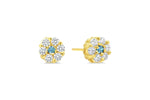 Load image into Gallery viewer, Kid's 14K Yellow Gold Flower Stud Earrings
Collection: Cluster