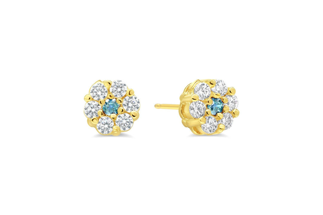 Kid's 14K Yellow Gold Flower Stud Earrings
Collection: Cluster