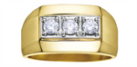 Load image into Gallery viewer, Men's 10K Yellow & White Gold Champion Diamond Ring