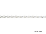 Load image into Gallery viewer, White Sterling Silver Rope Bracelet
Top Width: 3.8mm
Length: 7.5"