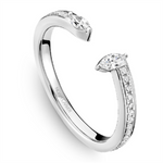 Load image into Gallery viewer, Lady's White Gold Bead Set Diamonds Band
Diamond Shape: Marquise, Round
