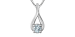 Load image into Gallery viewer, White Sterling Silver Teardrop Pendant Necklace
PENDANT
Stone: Lab
