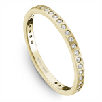 Load image into Gallery viewer, Lady's Yellow Gold Gypsy Set Diamonds Band
Diamond Shape: Round