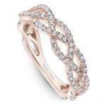 Load image into Gallery viewer, Lady's Rose Gold Prong Set Intertwined Diamonds Band
Diamond Shape: Round