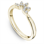 Load image into Gallery viewer, Lady's Yellow Gold Floral Diamonds Band
Diamond Shape: Round