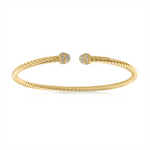 Load image into Gallery viewer, Yellow Sterling Silver Twist Bangle
Top Width: 2.8mm
Length: 7"
S