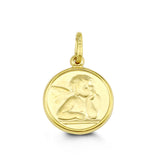 Load image into Gallery viewer, 10K Yellow Gold Guardian Angel Diamond Religious Pendant