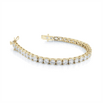 Load image into Gallery viewer, Yellow Stainless Steel Tennis Bracelet with Cubic Zirconium 
Length: