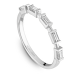 Load image into Gallery viewer, Lady's White Gold Bar Set Diamonds Band
Diamond Shape: Baguette