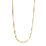 Load image into Gallery viewer, Gold Stainless Steel Herringbone Chain 
Length: 16" + 3"
Width: 4mm