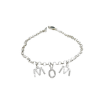 Load image into Gallery viewer, Sterling Silver Rolo MOM Bracelet
Top Width: 3.7mm
Length: 7.5"