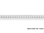 Load image into Gallery viewer, Sterling Silver White Miami Cuban Chain
Width: 5.6mm
Length: 20"