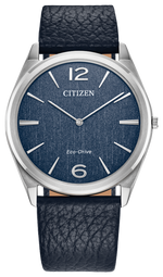 Load image into Gallery viewer, CITIZEN Men's Stainless Steel Eco-Drive Dress Watch with Blue Dial