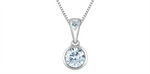 Load image into Gallery viewer, White Sterling Silver Round Polished Pendant Necklace
PENDANT
Ston