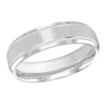 Load image into Gallery viewer, Men's 10K White Gold Flat with Milgrain Band with Satin Finish