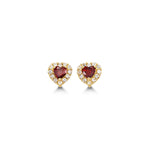 Load image into Gallery viewer, Kid's 14K Yellow Gold Heart Stud Earrings
Collection: Lovies