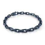 Load image into Gallery viewer, Blue Stainless Steel Cylinder Bracelet
Length: 8"
Width: 5.5mm
Fin