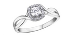 Load image into Gallery viewer, 10K White Gold Halo Cubic Zirconium and Diamonds Ring
Primary Stone: