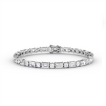 Load image into Gallery viewer, 10K Yellow Gold Lab Diamonds Tennis Bracelet
Total Diamonds: 10 cttw