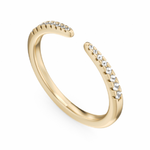 Load image into Gallery viewer, Lady's Yellow Gold Open Ended Diamonds Band
Diamond Shape: Round