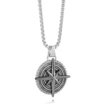 Load image into Gallery viewer, Multi-Finish Gun-Metal Grey Stainless Steel Northern Star Necklace