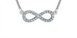 Load image into Gallery viewer, White Sterling Silver Infinity Polished Pendant Necklace
PENDANT
S